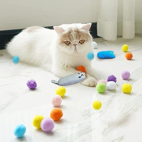 70 Piezas De Bolas Juego Interactivo De Juguetes Para Gatos 
