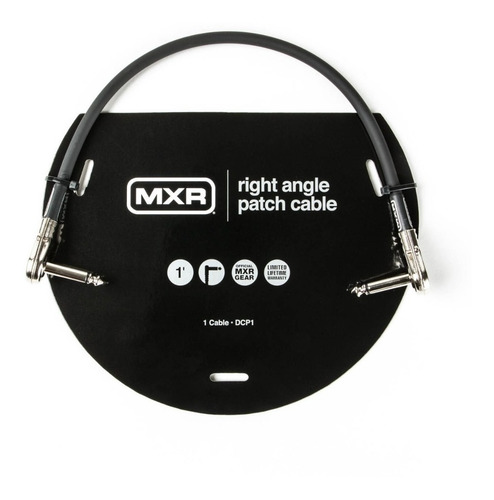 Imagen 1 de 1 de Cable Dunlop Mxr 0.30 Mts Negro Angulado/angulado Dcp1