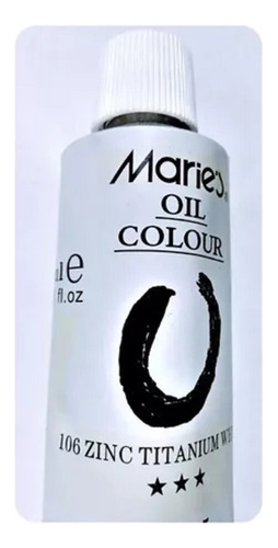Tubo Oleo Maries Blanco 106 Zinc Titanium 50 Ml / Set X 3