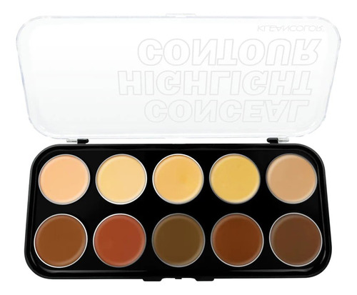 Paleta De Contorno Iluminador En Crema Pomada Kleancolor