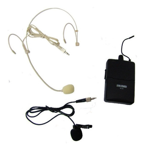 Imagen 2 de 4 de Micrófono Vincha Inalámbrico Uhf Moon Mi02uh