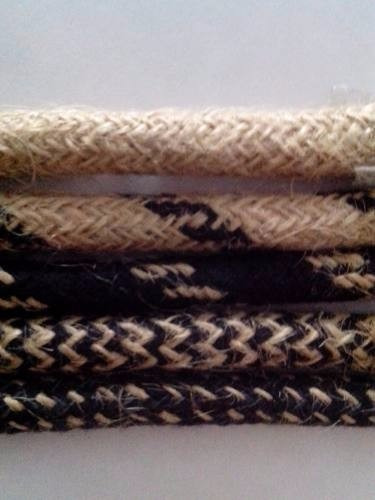 Cable textil aproximadamente 2x0,75 mm² schokobraun ral8017 sintético textil tubería d0556