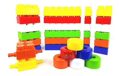 Brinquedo Educativo Mega Blocos de Montar 120 Peças - Carimbrás