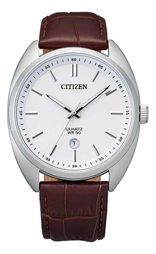 Bi5090-09a Reloj Citizen Cuarzo 42mm Cafe/plateado