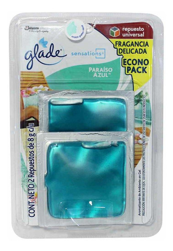 Repuesto Para Aromatizante Glade Sensations Paraíso Azul 2 Repuestos 8g