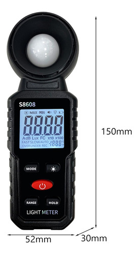 Medidor De Luz Digital, Medidor De Luxómetro De Mano De