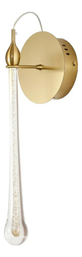 Arandela Led Vidro Goccia Dourado - Bella - Oc005