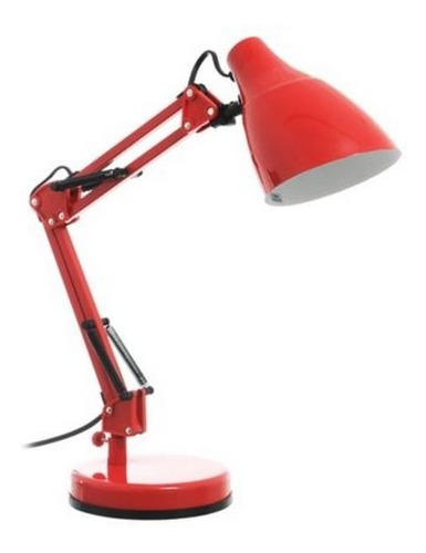 Lámpara De Escritorio 1 Luz E27 40 W Roja