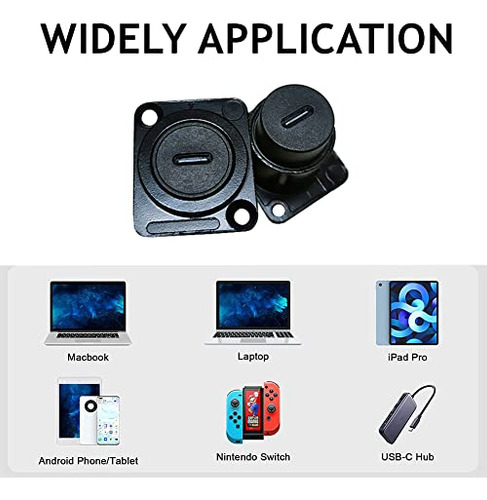 Acoplador De Montaje En Panel Penglin, Usb 3.1 Tipo C, 5 Uni