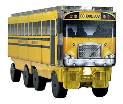 Createon 123 Autobús Escolar Magna-tile Conjunto De Estructu