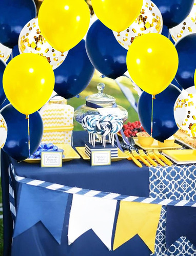 Decoraciones De Fiesta De Graduación 2024 Globos Azules Y Am