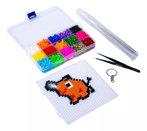 Estuche Hama Beads Artkal 15 Colores + Tabla ,pinza ,papel