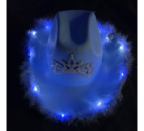 Sombreros Cowboy Cowgirl Led Corona Vaquero Carioca Top X 4