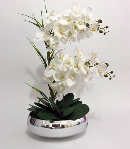 Arranjo Orquídeas Artificiais 2 Haste Dupla Frete Gratis 12x | Frete grátis