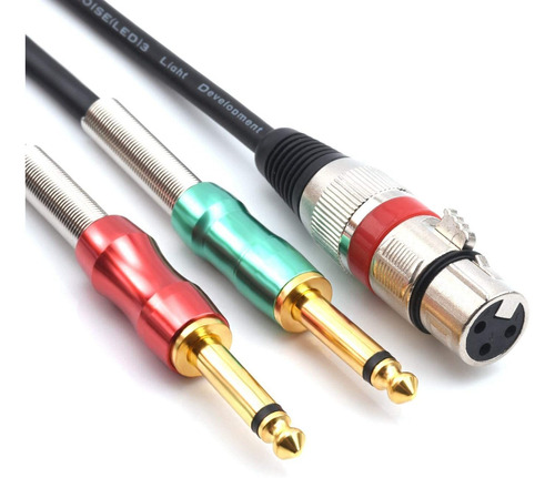 Cable De Audio Xlr 3-pin Hembra A 2 Ts 1/4  Macho | 1m