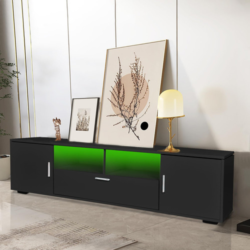 Goohome Soporte Moderno Con Luces Led Mesa Consola