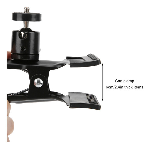 Soporte De Clip Para Cámara TriPod Con Bola Giratoria De 360