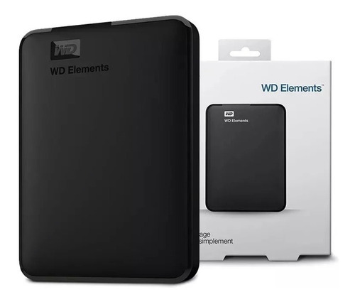 Disco duro externo Western Digital WD Elements Portable WDBUZG0010BBK 1TB negro