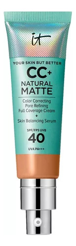 Base de maquillaje líquida It Cosmetics CC+ CC+ Natural Matte Cream It Cosmetics CC+ Natural Matte Cream Base de Maquillaje 32ml Light tono tan - 32mL 62g