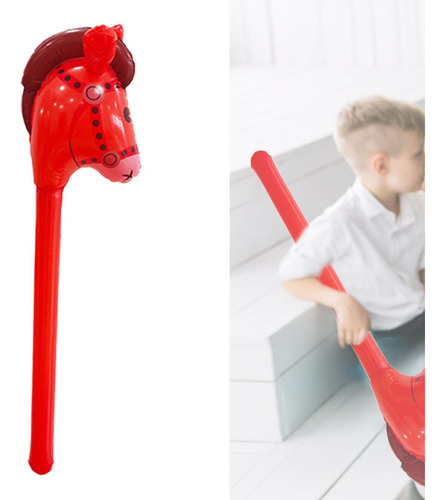 Cabeza De Caballo Inflable Cabeza De Juguete Toy Riding Rojo