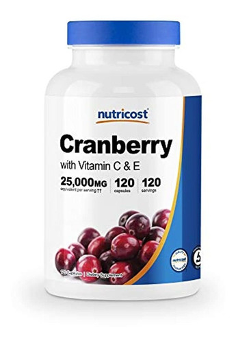 Extracto De Arándano Nutricost (25.000 Mg) (120 Cápsulas)