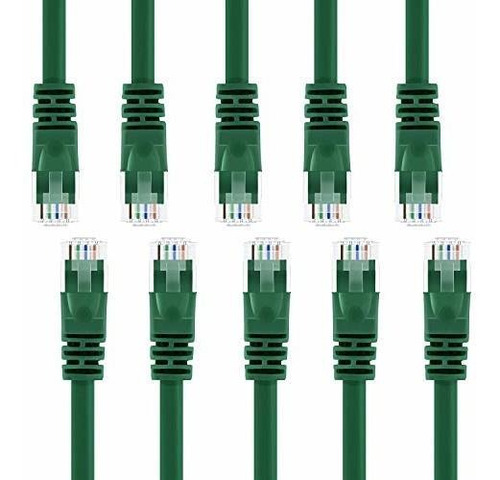 Cable Ethernet Cat 6 6ft 10-pack - Verde