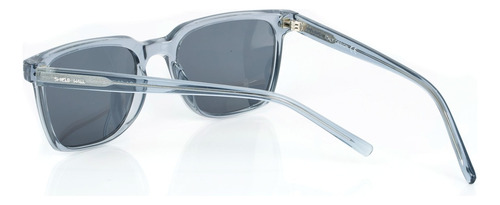 Óculos De Sol Masculino Quadrado Casual Acetato Polarizado Cor Cinza Armação Unico Haste Único Lente Único Desenho Único