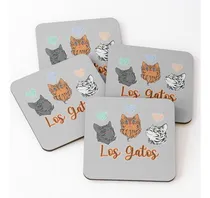 Comprar Set Posavasos Los Gatos, Gatos Gatos De Tres Colores Lindo D