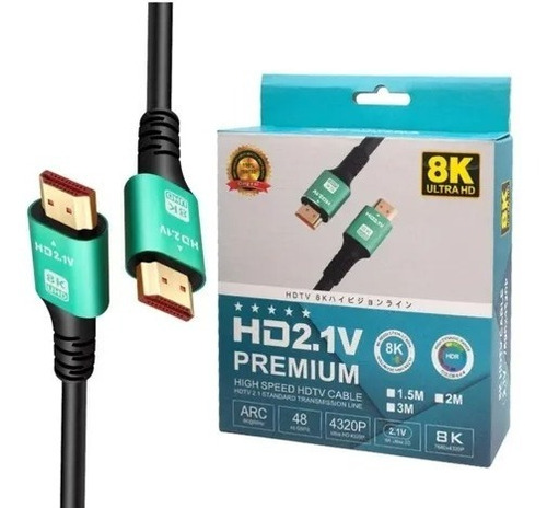 Cable Hdmi 8k / 4k Ultra Hdr V2.1 De 3,0 Metros 48gbps