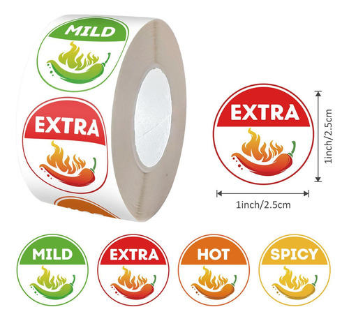 Indicador De Picante Casero De 4 Niveles 500x Para