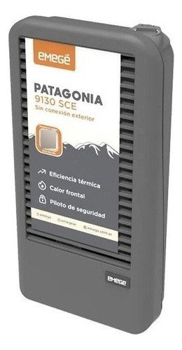 Calefactor a gas de pared para interior Emegé Patagonia 9130SCE - gris