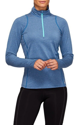 Sudadera Asics Mujer Azul Thermopolis Hz Running 2032a874403