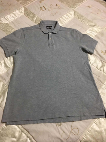 Massimo Dutti Playera Polo Para Caballero Talla Xl Gris