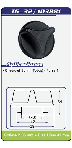 Tapa Gasolina Suzuki Swift Sprint Forsa Sin Llave