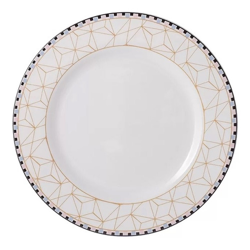 Imagem 3 de 5 de Jogo De Mesa Jantar Prato Raso Pantanal Porcelana 6 Pcs *