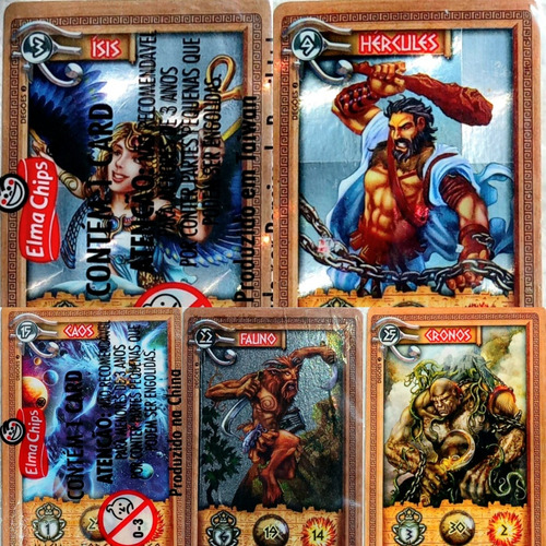 Mythomania Fauno Hércules Isis Cards Importados Elma Chips 