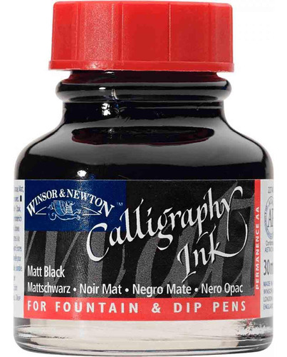 Tinta Caligrafica Winsor & Newton 30ml Matt Black