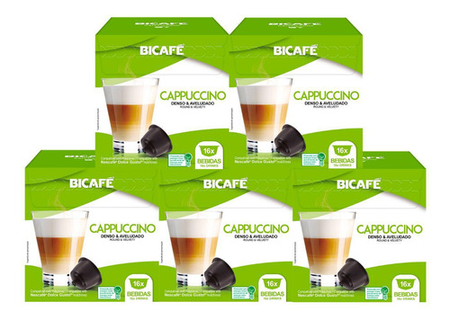 Kit 80 Cápsulas Compatíveis Dolce Gusto Cappuccino Bicafé