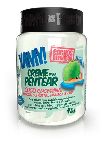 Creme Pentear Yamy Cachos Definidos Coco 450g