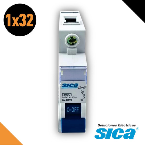 Llave Termica Termomagnetica Unipolar 1 X 32 Amp Sica 1x32a