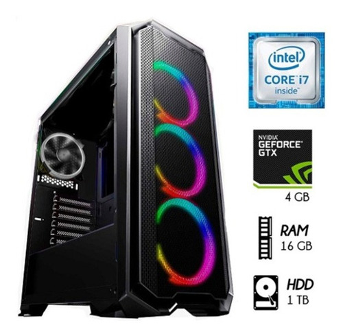 Computadora Pc Gamer Core I7 Ram 16gb Disco 1tb Videogtx1050