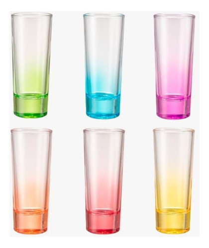 Set 6 Vasos Tequila Shot 55ml Colores Isel // Ferrenet