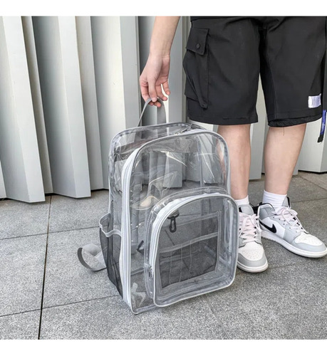 Paquete De 3 Mochilas Escolares Impermeables - Incluye Mochila Transparente, Lonchera Y Estuche, Unisex Y Cómoda Para La Escuela Y Viaje