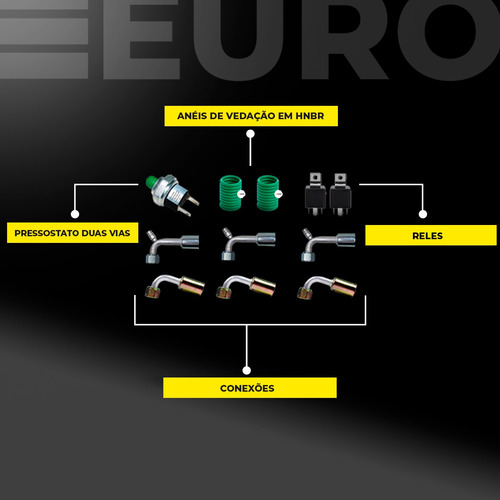 Kit Ar Condicionado Fiat Uno Completo Com Compressor Suporte