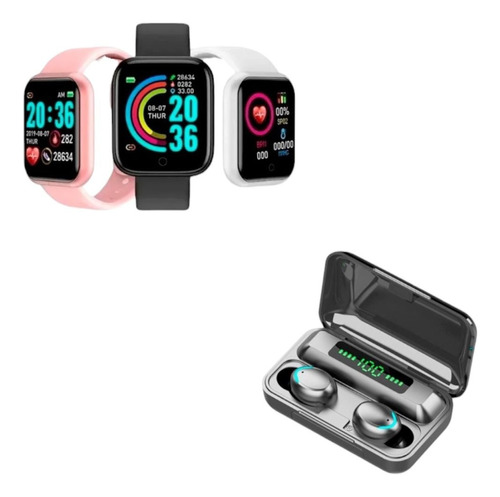 Auriculares Bluetooth F9 Pro + Reloj Smartwatch Fitness 