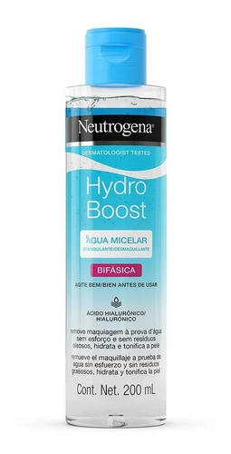 Agua Micelar Neutrogena Hydro Boost Bifásica X 200 Ml 
