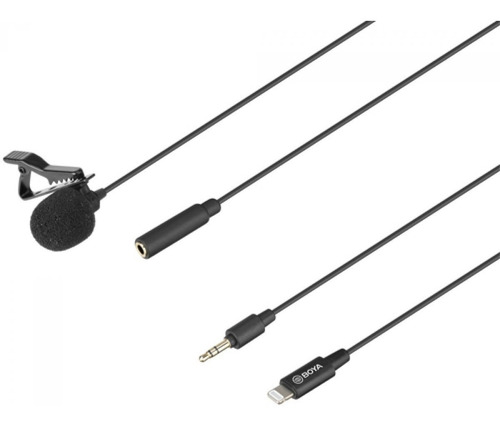 Microfone Boya BY-M2 condensador omnidirecional preto