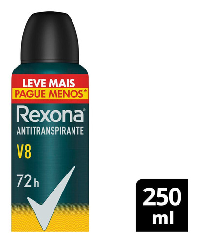 Antitranspirante Rexona V8 Men 250 ml