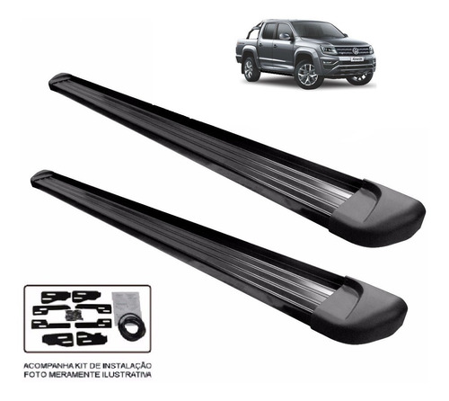 Estribo Amarok Cd 2010 A 2018 Plataforma Preto