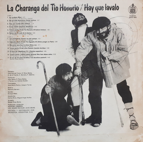 La Charanga Del Tio Honorio - Hay Que Lavalo Lp (Usado)